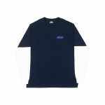 Camiseta Manga Longa High Logo Azul Escuro